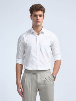 Arrow - Men White Manhattan Slim Fit Dobby Iconic Shirt