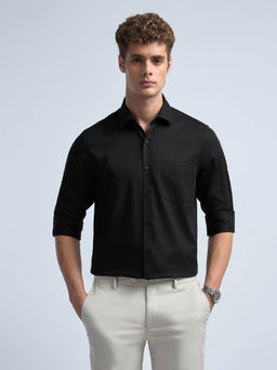 Arrow - Men Black Liberty Regular Fit Dobby Iconic Shirt