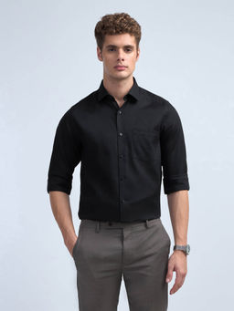 Arrow - Men Black Liberty Regular Fit Dobby Iconic Shirt