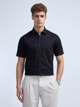 Arrow - Men Black Liberty Regular Fit Dobby Iconic Shirt