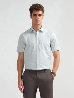 Arrow - Men Green Pure Cotton Liberty Regular Fit Shirt