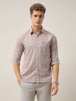 Arrow Sports - Men Pink Slim Fit Floral Printed Shirt