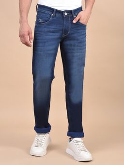 Cantabil - Men Solid Blue Casual Ultra Narrow Jeans