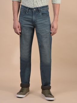 Cantabil - Men Solid Blue Casual Ultra Narrow Jeans