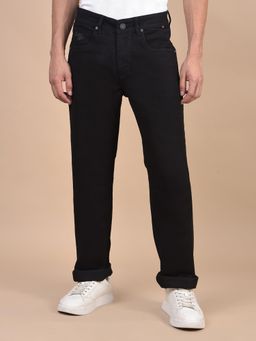 Cantabil - Men Solid Black Casual Straight Jeans