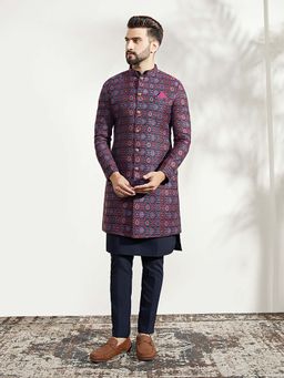 KISAH - Multicolor Brocade Kurta Sherwani & Trouser