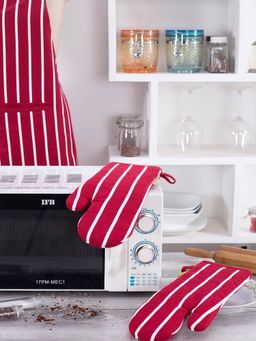 Maspar - Celtic Cotton Printed Red 2Pc Oven Mitt Set