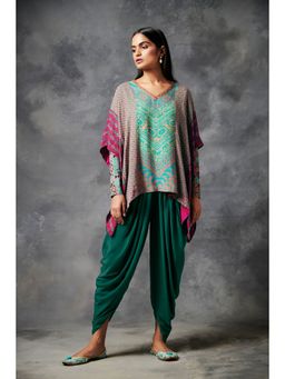 Saundh - Mizo Aqua Kaftan Top