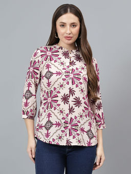 Cantabil - Multi-Color Printed Regular Fit Top