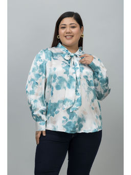 PURYS PLUS - Green Tie & Dye Regular Fit Top