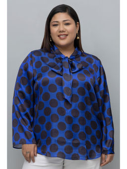 PURYS PLUS - Black Polka Dots Regular Fit Top