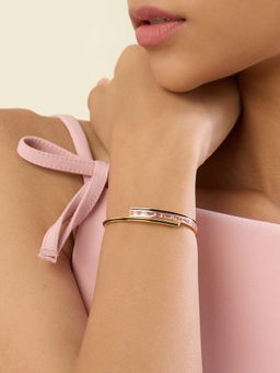 Isharya - Dreama Pink Kada In 18Kt Gold Plated