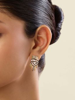 Isharya - Multi-Colour Ethera Eye Earrings In 18Kt Gold Plated