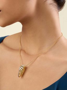 Isharya - Multi-Colour Visura Pendant Necklace In 18Kt Gold Plated