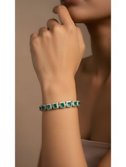 Mon Tresor - Green Emerald Grace Tennis Bracelet