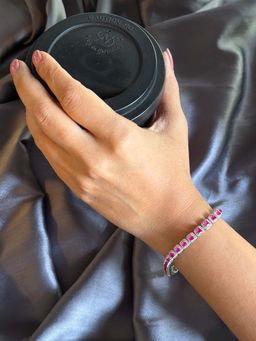 Mon Tresor - Red Rose Radiance Tennis Bracelet