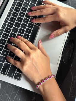 Mon Tresor - Pink Crimson Royale Ruby Bracelet