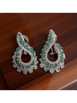 Mon Tresor - Green Emerald Cascade Earrings