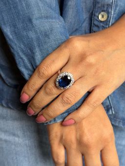 Mon Tresor - Blue Sapphire Dream Cocktail Ring