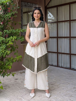 Autumnlane - Tatva Dijon Cotton Kurta Pant Set