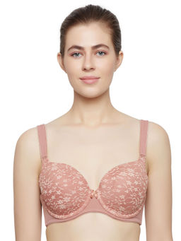 Triumph - Beauty-full Lacy Charm Full Coverage Padded Wired Bra Peach