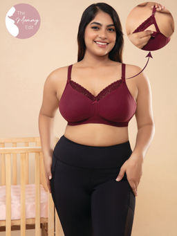 Nykd by Nykaa - Pretty Maternity Feeding Bra - Wine NYB031