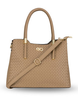 E2O - Beige Solid Handbag