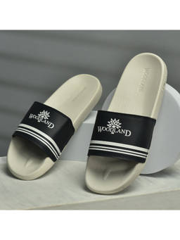 WOODLAND - Mens Black Sliders