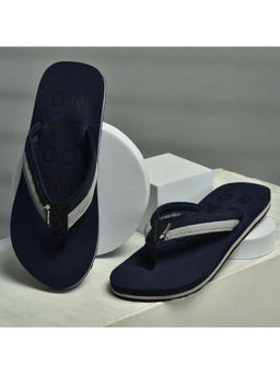 WOODLAND - Mens Black & Navy Blue Flipflops
