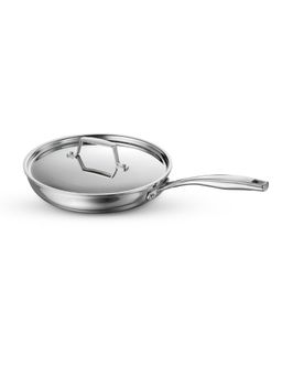 TRAMONTINA - Aeion Triply Non Toxic Stainless Steel Fry Pan with lid 24cm NSF Certified