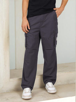 Lee - Men Grey Solid Cargo