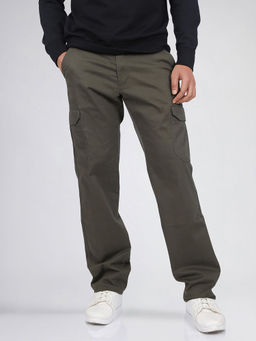 Lee - Men Green Solid Cargo