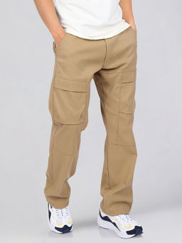 Wrangler - Men Beige Solid Cargo