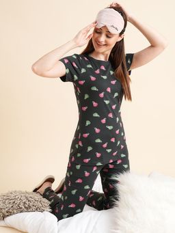 Sweet Dreams - Women Printed Half Sleeves Pyjama (Set of 2)