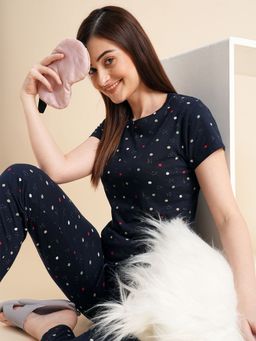 Sweet Dreams - Women Printed Half Sleeves Pyjama (Set of 2)