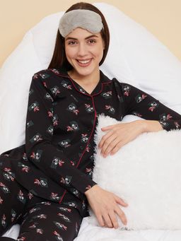 Sweet Dreams - Women Printed Full Sleeves Pyjama (Set of 2)