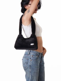 Pebbl Studio - Black Charcoal Baguette Hand\Bag