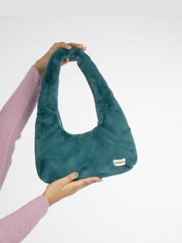 Pebbl Studio - Teal Lagoon Hobo Baguette Handbag