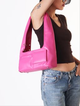 Pebbl Studio - Pink Mirror Hand Bag