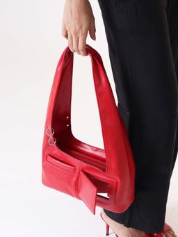 Pebbl Studio - Red Mirror Hand Bag