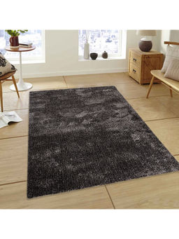 Saral Home - Dark Grey Polyester Carpet -180x270 cm