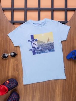 Purple United Kids - Boys Printed T-Shirt-Lt. Blue