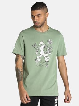 Puma - X1der Feelgood Mens Green T-shirt