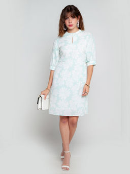 Zink London - Women's Blue Printed Mini Dress