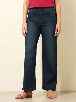 U.S. POLO ASSN. - High Rise Wide Leg Fit Blue Jeans