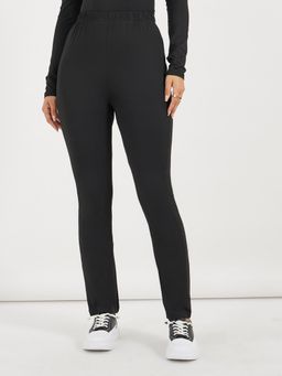 Styli Elevate - Women Black High Rise Tapered Trouser