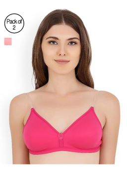 Floret - Pack of 2 Solid T-shirt Bra - Multi-Color