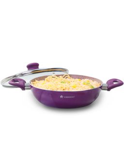 Wonderchef - Royal Velvet Wok With Lid 24cm (Purple)