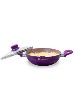 Wonderchef - Royal Velvet Wok With Lid 26cm (Purple)