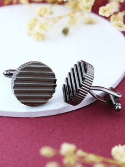 PELUCHE - Grooved Cufflinks for Men